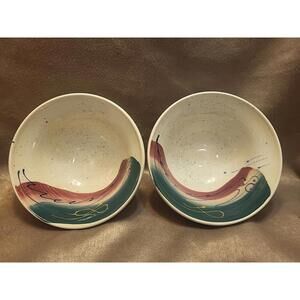 Lot Of 2 Studio Art Serving Bowls